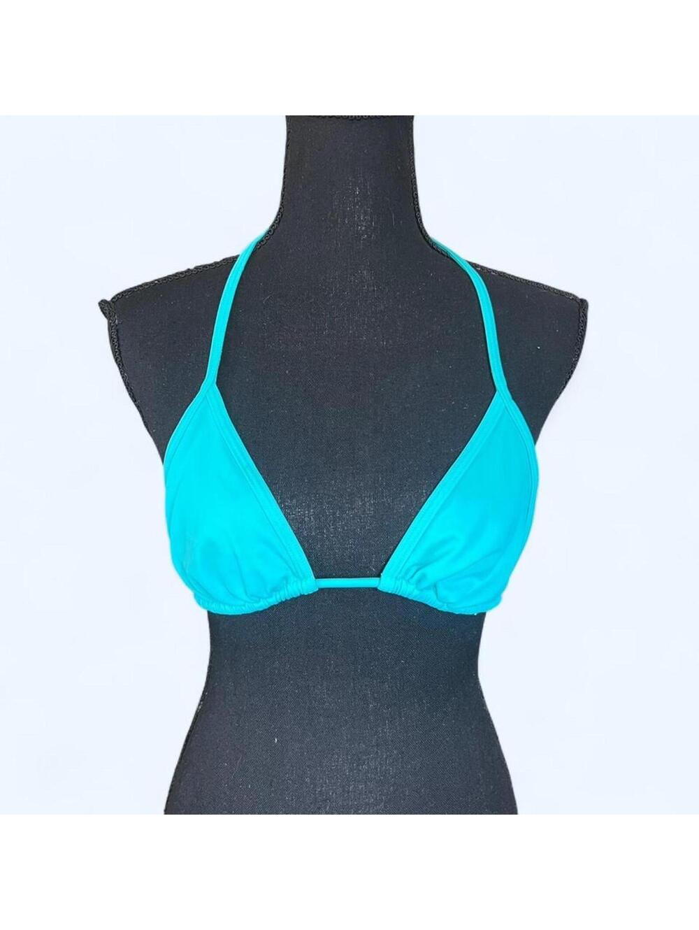 Victoria’s Secret teal vintage y2k triangle halter bikini top size medium 💙